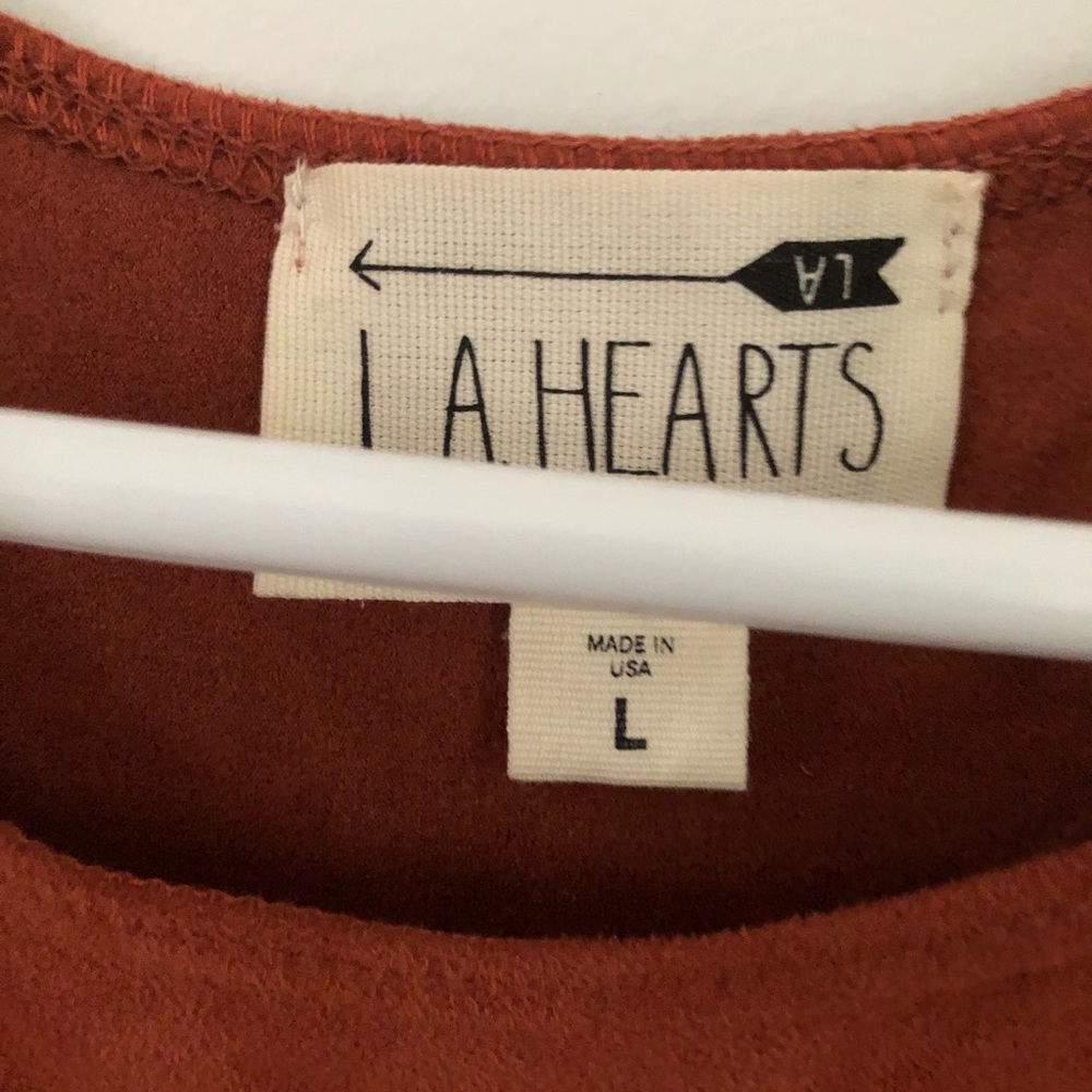 L.A. Hearts Brown Faux Suede Dress - Picture 2 of 2